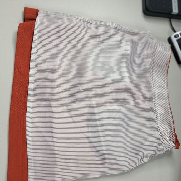 Brooks Brothers Women Mini Skirt Orange Pockets Logo Buttons Size 2 - Picture 14 of 16